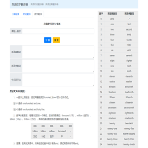 数字英文计算器