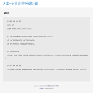 天津一只黑猫科技有限公司